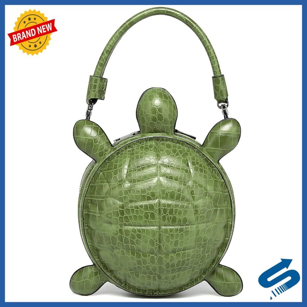PU Leather Turtle Shaped Crossbody Shoulder Bag Novelty Purse Handbag